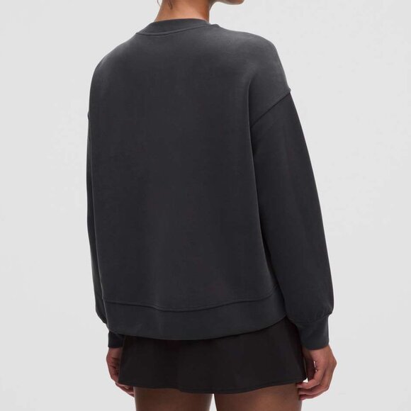 BNWT Lululemon Softstreme Crewneck Oversized Pullover, Black, Medium - Picture 2 of 5